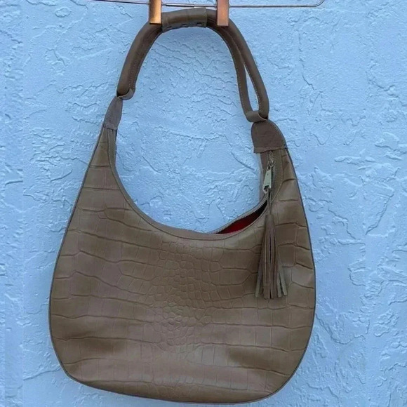 Sanangel Womens Boho Style Three Leather Texture Shoulder Bag Brown - Picture 7 of 16